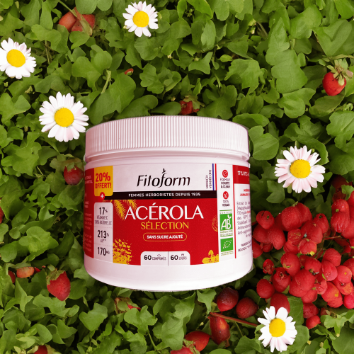 L'ACEROLA SANS SUCRES AJOUTÉS BIO* - pilulier 60 comprimés